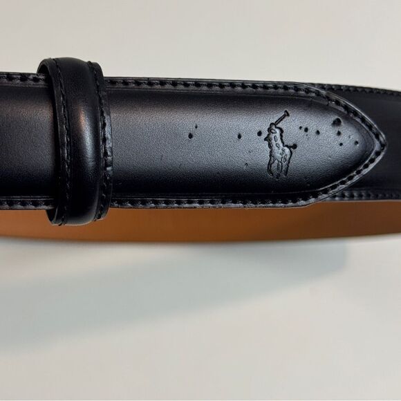 Polo Ralph Lauren Black Leather Belt 38 - Picture 2 of 7